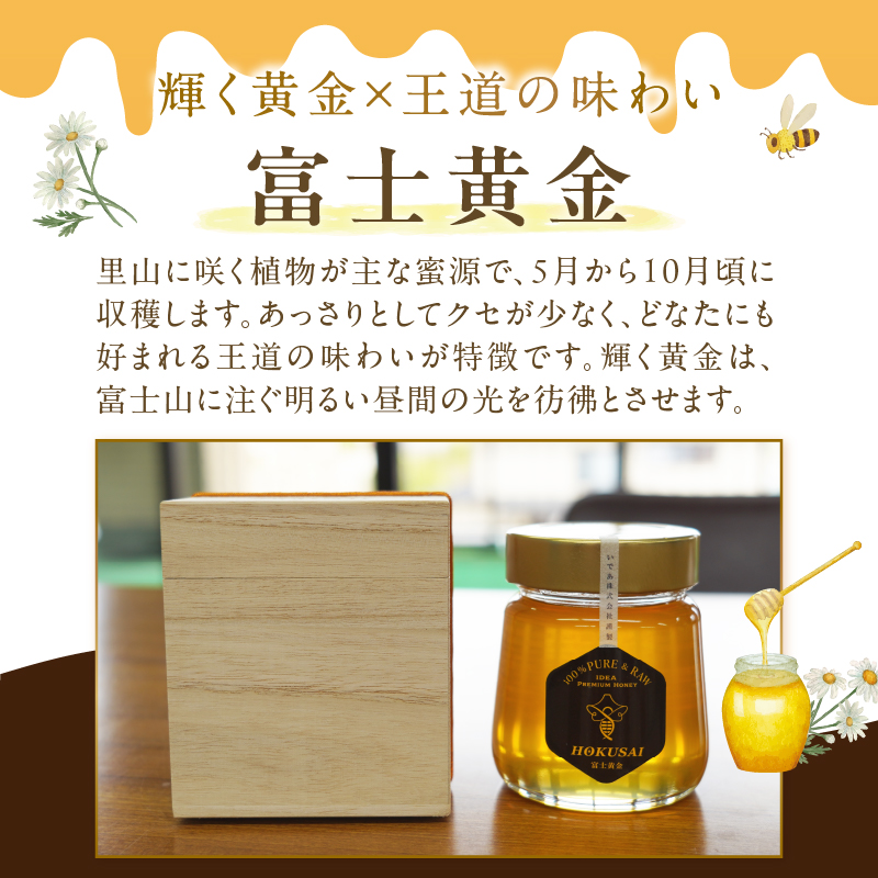 忍野村産　いであプレミアム・ハニー HOKUSAI【富士黄金 270g】