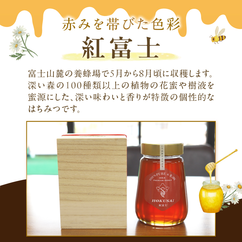忍野村産　いであプレミアム・ハニー HOKUSAI【紅富士 510g】