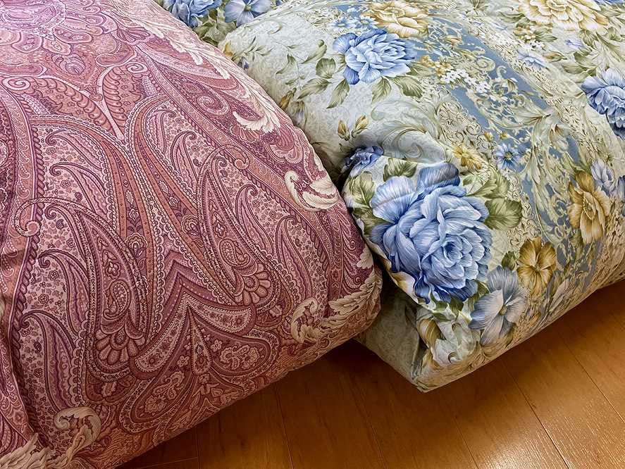 【数量限定・訳あり】羽毛ふとん【シングル】ホワイトダウン８５％使用【柄お任せ】