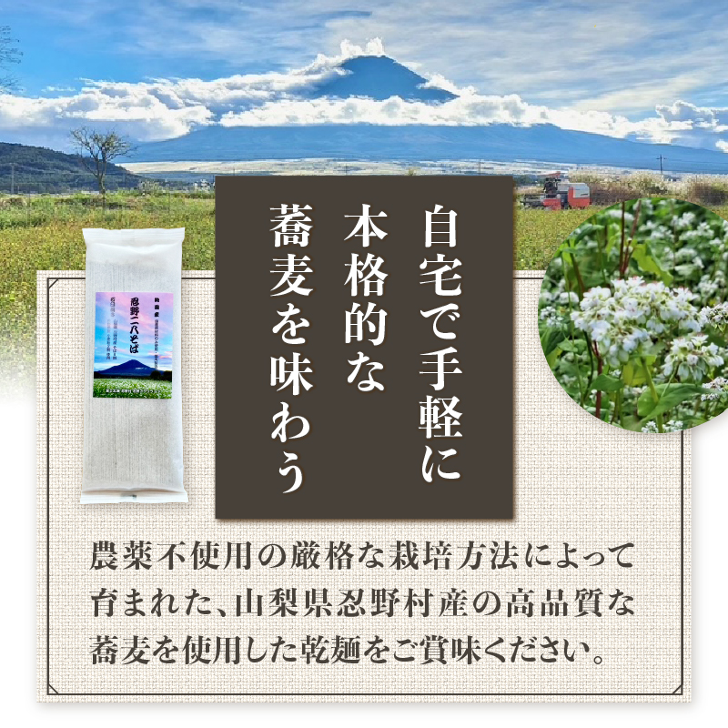 忍野二八そば　乾麺200g×10袋　計2000g