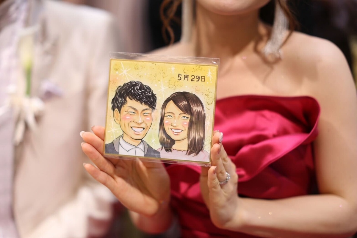 本格オーダーメイド 似顔絵 （ミニ色紙サイズ） 1名 ペットも描きます