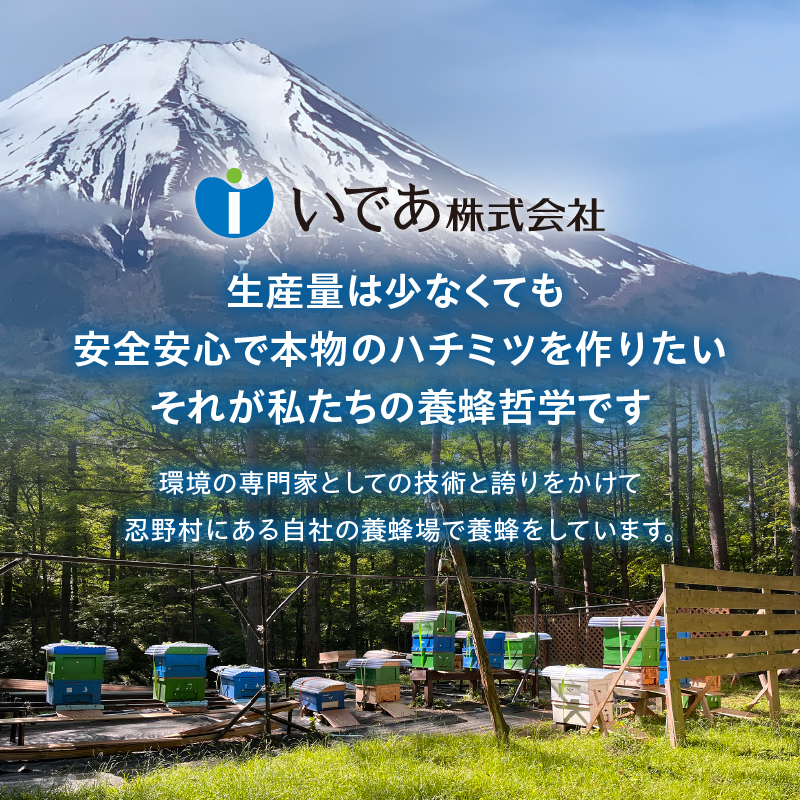 忍野村産　はちみつ中　480g　【近々2025年産新商品リリース予定】