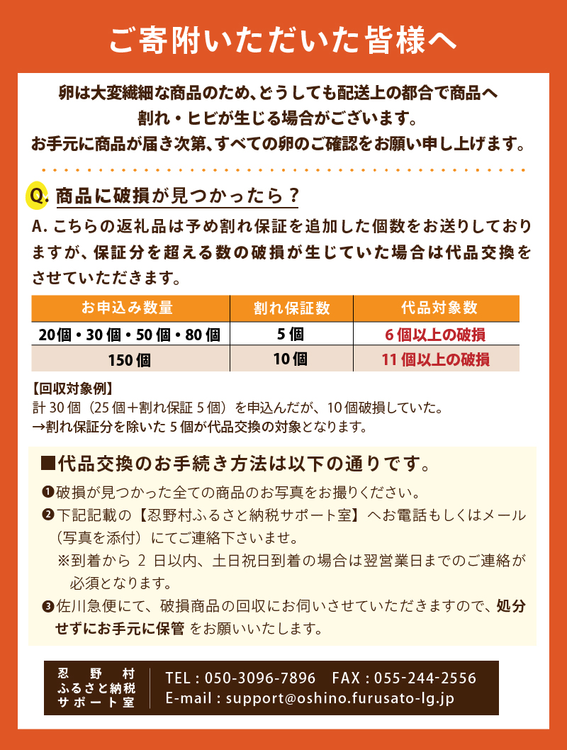 【4月配送分】”忍野の卵”旨味のピンク玉※卵75個+割れ保証5個　計80個