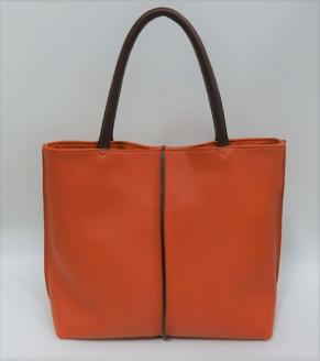 「鞄工房　香」センターライントートバッグ オレンジ FAA3021