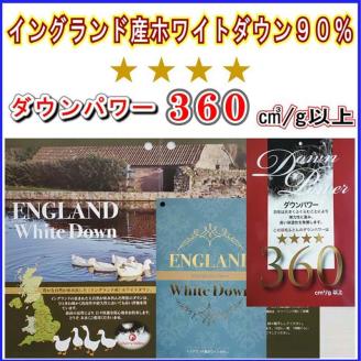 羽毛肌掛け布団 ダブル【イングランド産ホワイトダウン９０％】羽毛布団 羽毛肌布団 【ダウンパワー360】羽毛肌ふとん 寝具 肌ふとん 夏用羽毛肌布団190×210ｃｍ FAG067