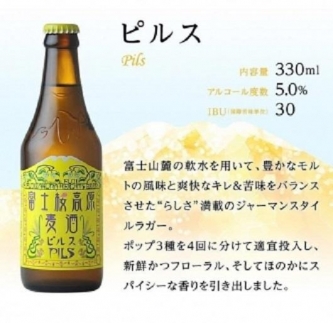 【定期便】富士桜高原麦酒（ピルス12本）×6ヶ月 金賞クラフトビール FAD035