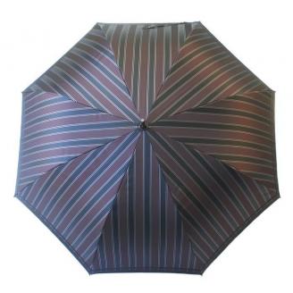 槙田商店【紳士雨傘】長傘 Tie Stripe×Plain ワイン FAA5013