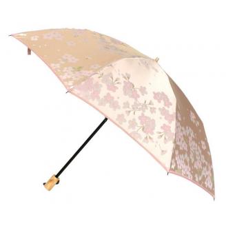 槙田商店【晴雨兼用折りたたみ傘】”絵おり” 桜 FAA5060