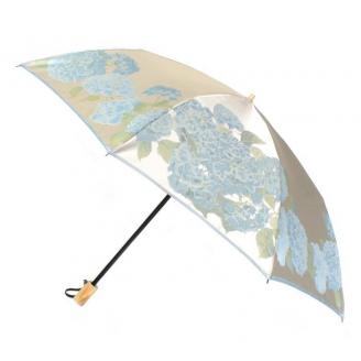 槙田商店【晴雨兼用折りたたみ傘】”絵おり” 紫陽花 FAA5061