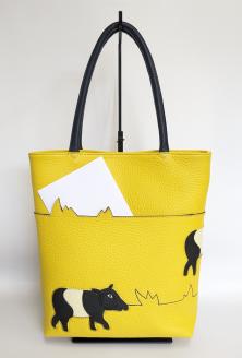 「鞄工房　香」バクのトートバッグ（イエロー） FAA3050