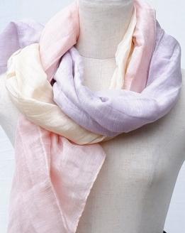 富士桜工房リネン×シルクストール「さらつや」二つ色　通気性に優れたストール！ FAA4014