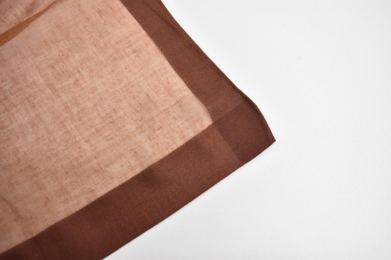 シルク×カシミヤストール Frame(ブラウン)(男女兼用)天然素材ストール専門店muto FAA4026