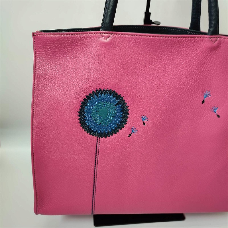 「鞄工房　香」タンポポのレザートートバッグ FAA3027