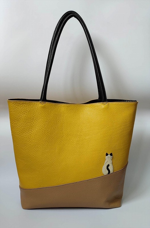 「鞄工房　香」レザーショルダーバッグ 猫 FAA3039