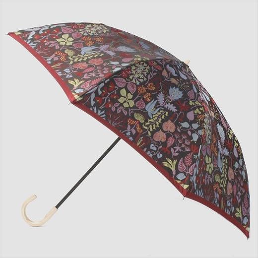 槙田商店 折りたたみ傘スティグリンドベリ【HERBARIUM】レッド(ハーバリウム) 晴雨兼用 FAA5049