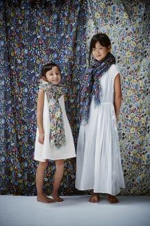 シルク×カシミアストール「ハーバリウム」ホワイト[スティグリンドベリ]（男女兼用）天然素材ストール専門店muto FAA4031