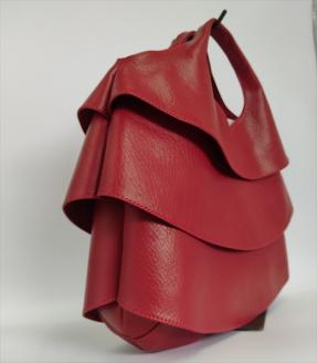 「鞄工房　香」フリルバック　赤 FAA3036