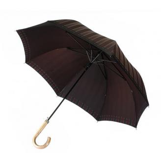 槙田商店【紳士雨傘】長傘 Tie Stripe×Plain ワイン FAA5013