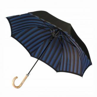 槙田商店【紳士雨傘】長傘 Tie Plain×Stripe 濃紺 FAA5007