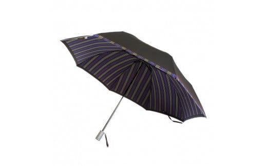 槙田商店 【紳士折りたたみ雨傘】Tie Plain×Stripe 茶 FAA5001