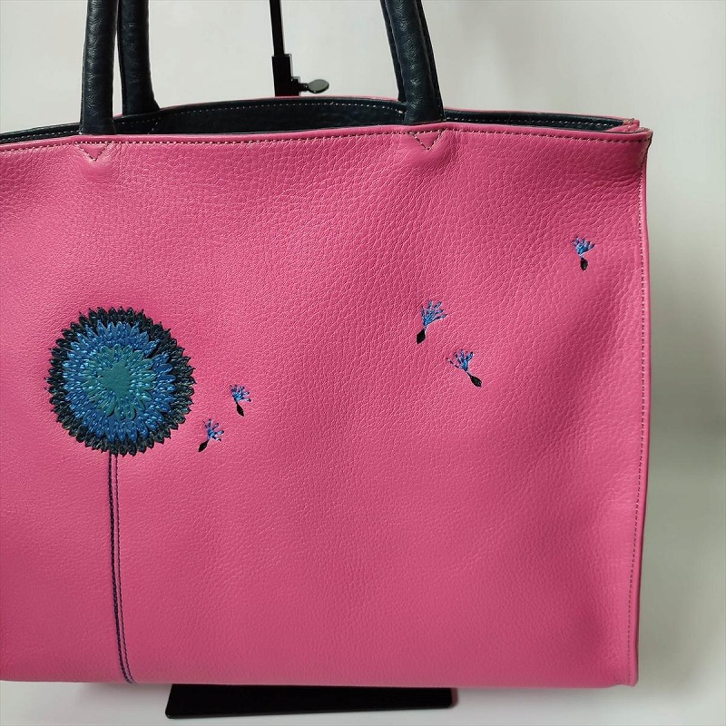 「鞄工房　香」タンポポのレザートートバッグ FAA3027