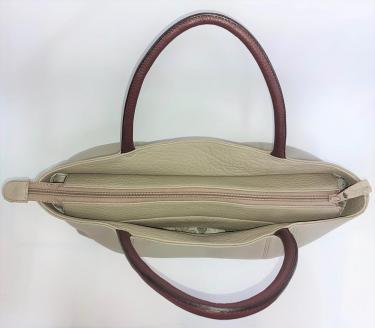 「鞄工房　香」横長トートバック　グレー FAA3035