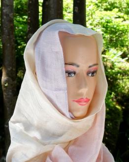 富士桜工房リネン×シルクストール「さらつや」二つ色　通気性に優れたストール！ FAA4014