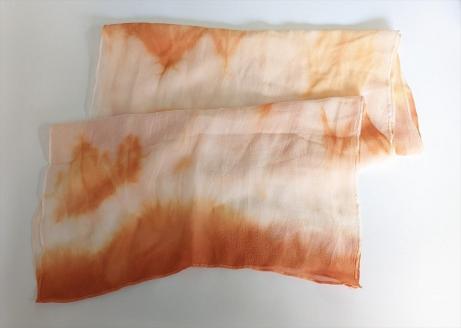 草木染めシルクスカーフ（むら染め） FAA7037