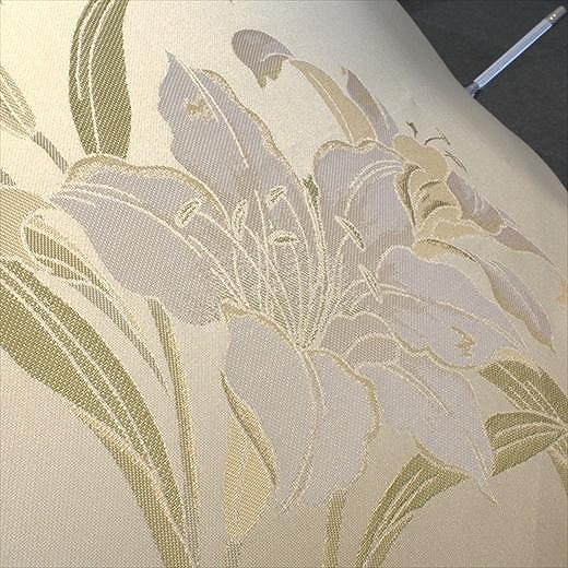 槙田商店【晴雨兼用】長傘 ”絵おり” 百合：ベージュ FAA5074