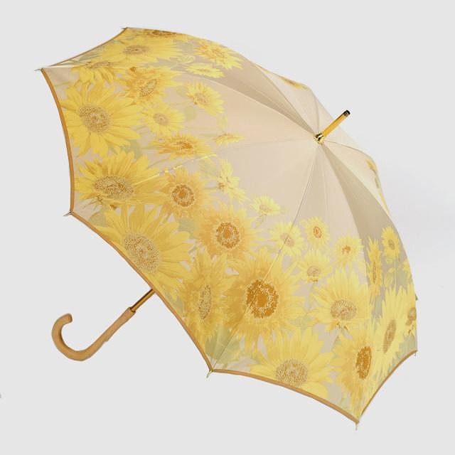 槙田商店【晴雨兼用】長傘 ”絵おり” 向日葵 FAA5066
