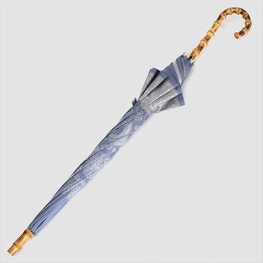 槙田商店【晴雨兼用】長傘 kirie ペイズリー:ミステリアスブルー FAA5044