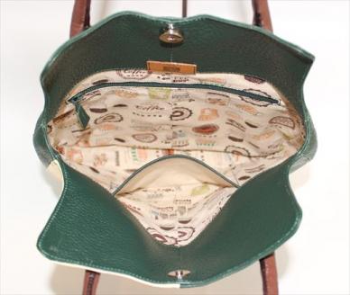 「鞄工房　香」二色トートバッグ 鳥 FAA3037