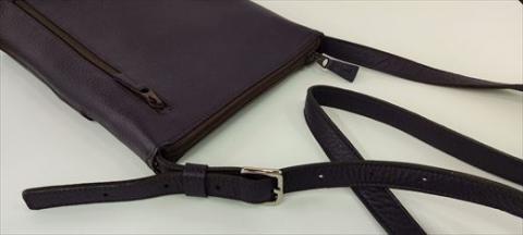 「鞄工房　香」シンプルショルダーバッグ パープル FAA3020