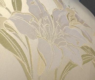 槙田商店【晴雨兼用折りたたみ傘】”絵おり” 百合：ベージュ FAA5064