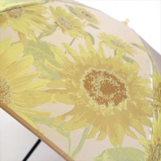 槙田商店【晴雨兼用折りたたみ傘】”絵おり” 向日葵 FAA5059