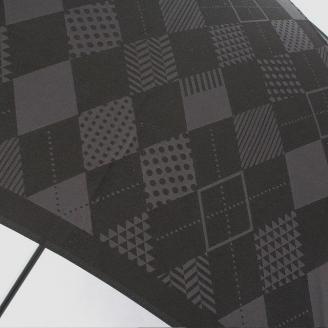 槙田商店【紳士晴雨兼用】折りたたみ傘 monotone アーガイル FAA5019