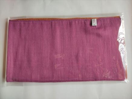 富士桜工房「やすらぎストール」ピンク×パープル×オレンジ×レッド 男女兼用ウール＆シルクの二重ガーゼ構造 FAA4018