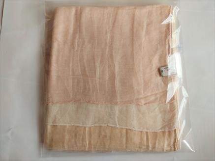 富士桜工房リネン×シルクストール「さらつや」ピンクベージュ 通気性に優れたストール！ FAA4011
