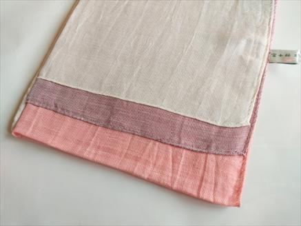 富士桜工房リネン×シルクストール「さらつや」ローズ　通気性に優れたストール！ FAA4013