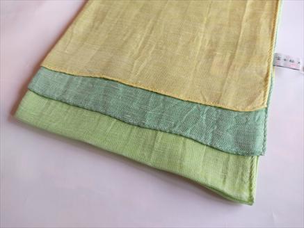 富士桜工房リネン×シルクストール「さらつや」ライム　通気性に優れたストール！ FAA4012