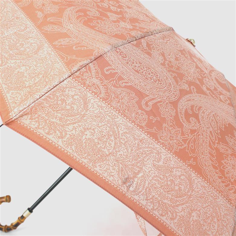 槙田商店【晴雨兼用 折りたたみ傘】kirieペイズリー:ビンテージアプリコット FAA5036