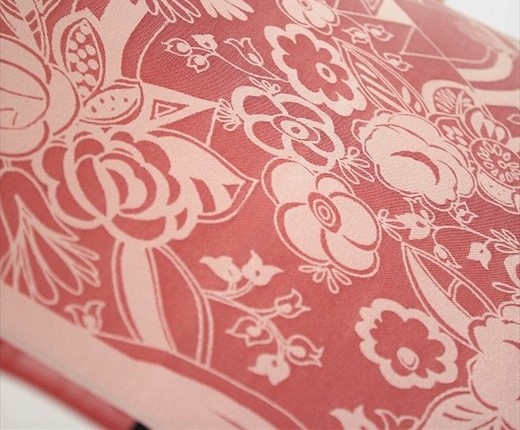 槙田商店【晴雨兼用 折りたたみ傘】kirie 更紗：ルージュ FAA5033