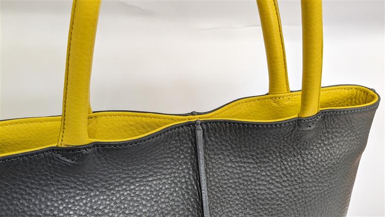 「鞄工房　香」センターライントートバッグ（グレー） FAA7061