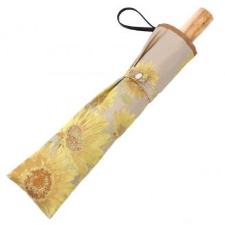 槙田商店【晴雨兼用折りたたみ傘】”絵おり” 向日葵 FAA5059