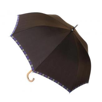 槙田商店【紳士雨傘】長傘 Tie Plain×Stripe 茶 FAA5006