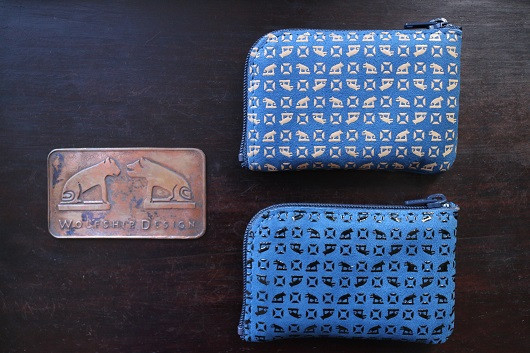 オリジナル印伝「狼と塩」小銭入れ白漆バージョン【tab0142】