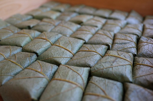 柿の葉の若鮎すし　【冷凍４個入りｘ５パック】【tab0144】