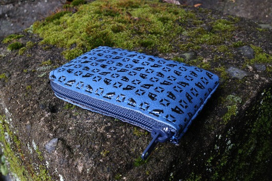 オリジナル印伝「狼と塩」小銭入れ黒漆バージョン【tab0141】