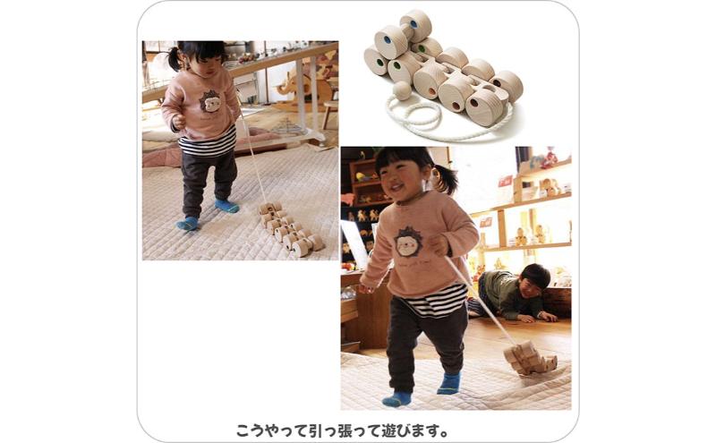 木のおもちゃ/十二輪車(ロングタイプ) psc プルトーイ 引っ張る 木のおもちゃ 車 赤ちゃん おもちゃ 日本製 おしゃれ ランキング 誕生日ギフト 誕生祝い 出産祝い 引き車 くるま 木製 玩具