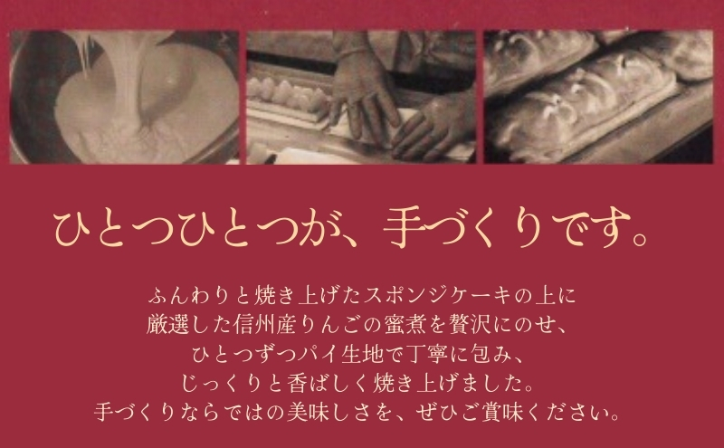 手づくり 信州りんごパイケーキ 1本入　アップルパイ おかし お菓子 焼菓子 スイーツ 洋菓子 りんご 長野県 上田市